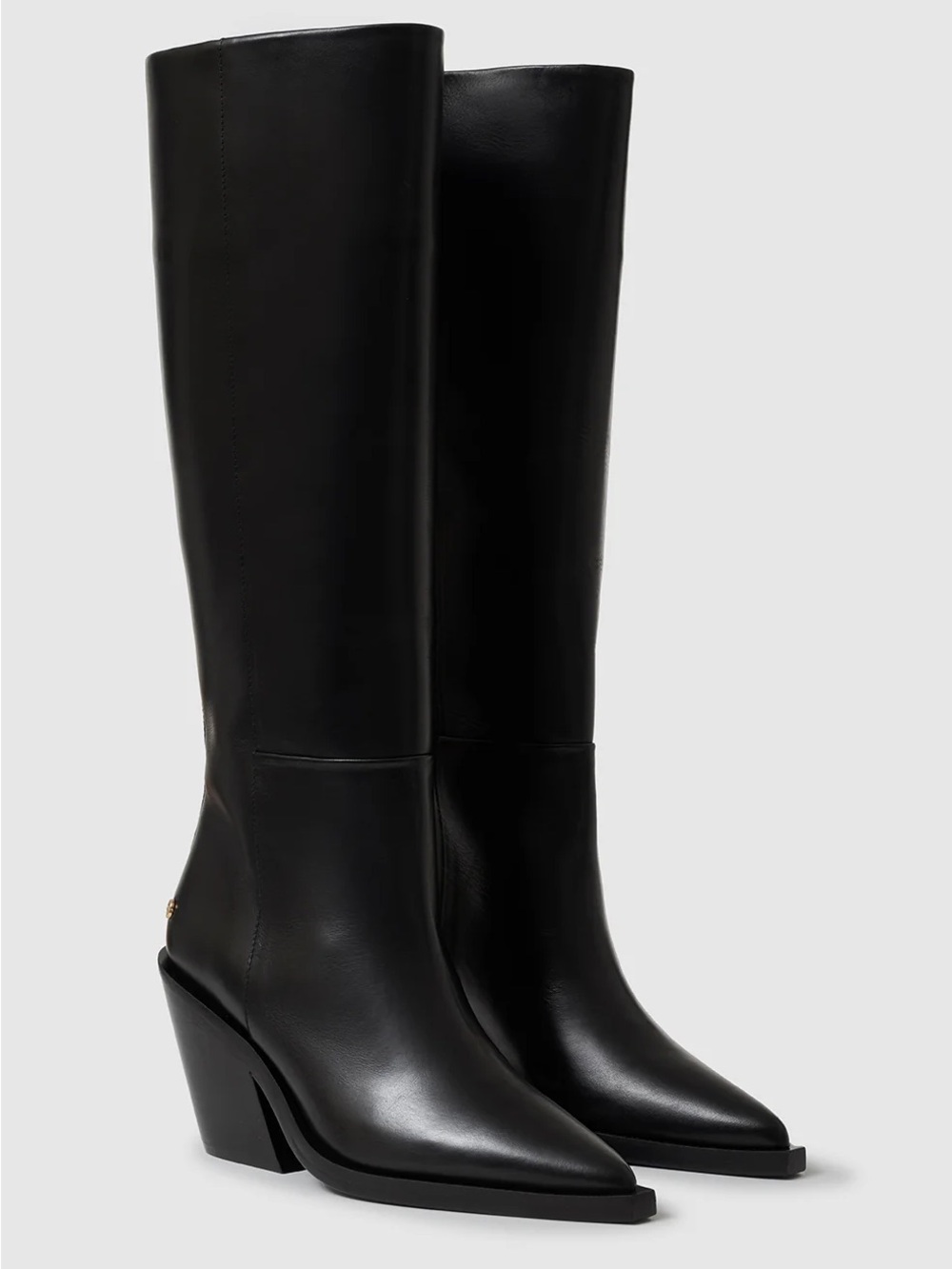 Anine Bing Tall Rebekah Black Leather Boots